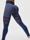 ZASUWA Female V-shaped Waist Fishnet Splicing Push Up Design Scrunch Bum Leggings