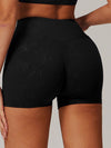 ZASUWA Female High-rise Hot Stamping Print Quick Dry Scrunch Bum Booty Shorts