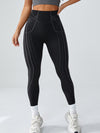 ZASUWA Female Contrast Color Stripes Elastic Tight Leggings