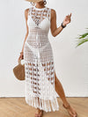 ZASUWA Female Sexy Fishnet Lace-up Swimwear Cover-up Dress Without Bikini Set