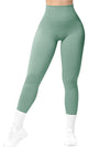 ZASUWA Female Seamless Ribbed Solid Color Quick-dry Leggings