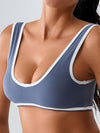 ZASUWA Female Backless Quick Dry Contrast Color Sports Bras