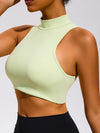 ZASUWA Female Sexy Solid Color Hollow Out Stand Up Collar Tank