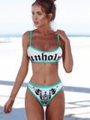 ZASUWA Female Contrast Color Sexy Print Beach Bikini Set