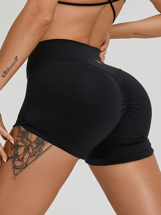 ZASUWA Female Scrunch Bum High-rise Spandex Gym Booty Shorts