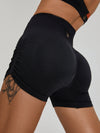 ZASUWA Female Ribbed Scrunch Bum Quick-drying Spandex Gym Booty Shorts