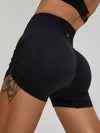 ZASUWA Female Ribbed Scrunch Bum Quick-drying Spandex Gym Booty Shorts