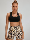 ZASUWA Female Leopard Print Booty Gym Shorts