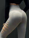ZASUWA Female Hollow Out Hip-lift Quick-dry High-waisted Seamless Leggings