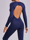 ZASUWA Female Heart Backless Long Sleeves Jumpsuit