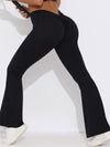 ZASUWA Female V-shaped Waist Scrunch Bum Quick-dry Flare Leggings