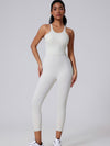 ZASUWA Female V-shaped Cross Back U Collar Backless Hip-lift Jumpsuit