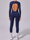 ZASUWA Female Heart Backless Long Sleeves Jumpsuit