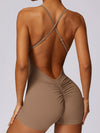 ZASUWA Female Cross Back Scrunch Bum Romper
