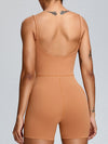 ZASUWA Female Backless U Collar Quick Dry Nude Sensation Romper