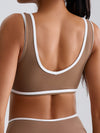 ZASUWA Female Backless Quick Dry Contrast Color Sports Bras