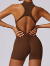 ZASUWA Female Zipper Backless Scrunch Bum Romper