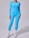 ZASUWA Female Heart Backless Long Sleeves Jumpsuit
