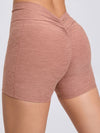 ZASUWA Female Deep V Back Pocket Scrunch Bum Shorts