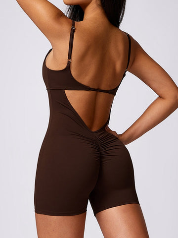ZASUWA Female Backless Scrunch Bum Romper
