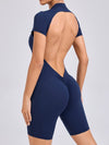 ZASUWA Female Backless Scrunch Bum Zipper Romper