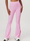 ZASUWA Female Flare Hip-lift High-waisted Split Pants