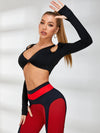❤ZASUWA Female Pop Style Contrast Color Unique Twist With Pads Tracksuit