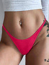 ZASUWA Female Sexy Silk Solid Color Print T-Back Panties