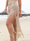 ZASUWA Female Sexy Fishnet Tassel Without Bikini Set Swimwear Cover Dress