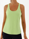 ZASUWA Female U Collar Cross Back Hollow Out Two-in-one Tank