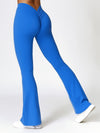 ZASUWA Female Deep V Back Scrunch Bum Flare Pants