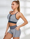 ZASUWA Female Cutout Tiktok Honeycomb Short Tracksuit