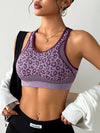 ZASUWA Female Leopard Print I-shaped Back Damping Sports Bras