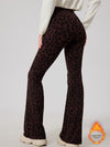 ZASUWA Female Fleece Leopard Print Flare Leggings