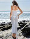 ZASUWA Female Sexy Hollow Out Backless Halter Swimwear Cover-up Long Dress Without Bikini Set