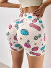ZASUWA Female Print Push Up Design Quick Dry Booty Shorts