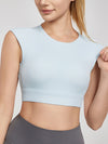ZASUWA Female Sexy Solid Color Backless with Pads Cropped Tank