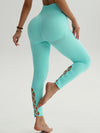 ZASUWA Female Solid Color Quick Dry Hollow Out High-rise Leggings