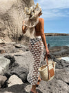 ZASUWA Female Sexy Fishnet Hollow Out Without Bikini Set Swimwear Cover Dress