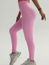 ZASUWA Female Scrunch Bum Stripe Contrast Color Personality Leggings