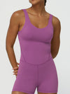 ZASUWA Female V-neck High-Support Elastic Tight Romper