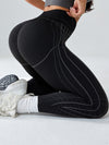 ZASUWA Female Contrast Color Stripes Elastic Tight Leggings