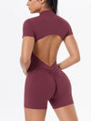 ZASUWA Female Hollow Out Backless Scrunch Bum Push Up Design Romper