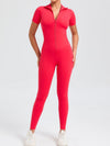ZASUWA Female Zipper Stand Collar Jumpsuit