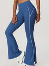 ZASUWA Female Flare Hip-lift High-waisted Split Pants