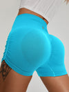 ZASUWA Female Ribbed Scrunch Bum Quick-drying Spandex Gym Booty Shorts