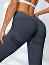 ZASUWA Female Sexy Deep V Back Scrunch Bum Leggings