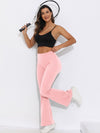ZASUWA Female V-shaped Waist Scrunch Bum Quick-dry Flare Leggings