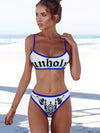 ZASUWA Female Contrast Color Sexy Print Beach Bikini Set