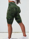 ZASUWA Female Camouflage Tight High Waist Hip Yoga Shorts